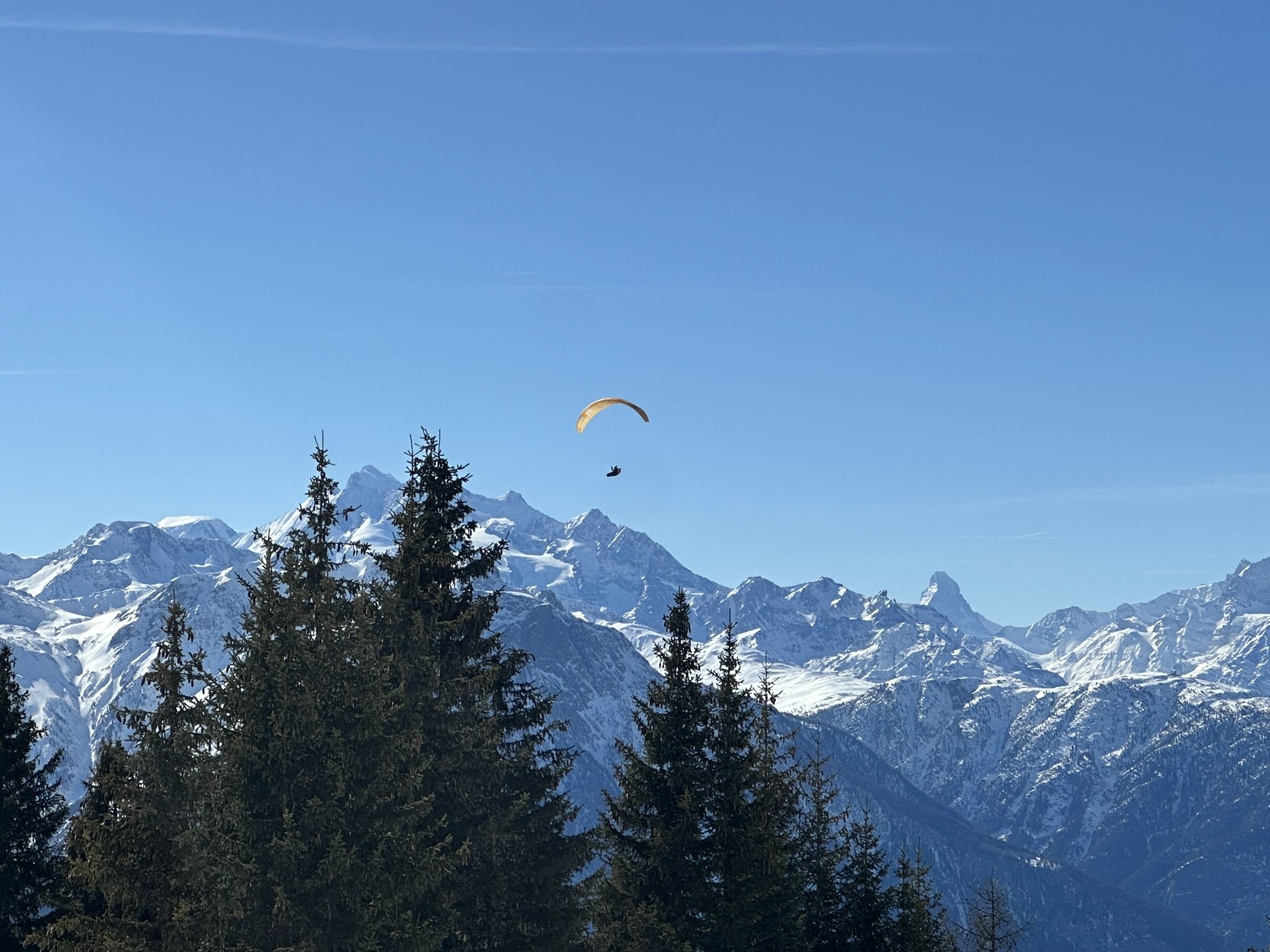 Distant Alpine peaks from the Aletsch plateau