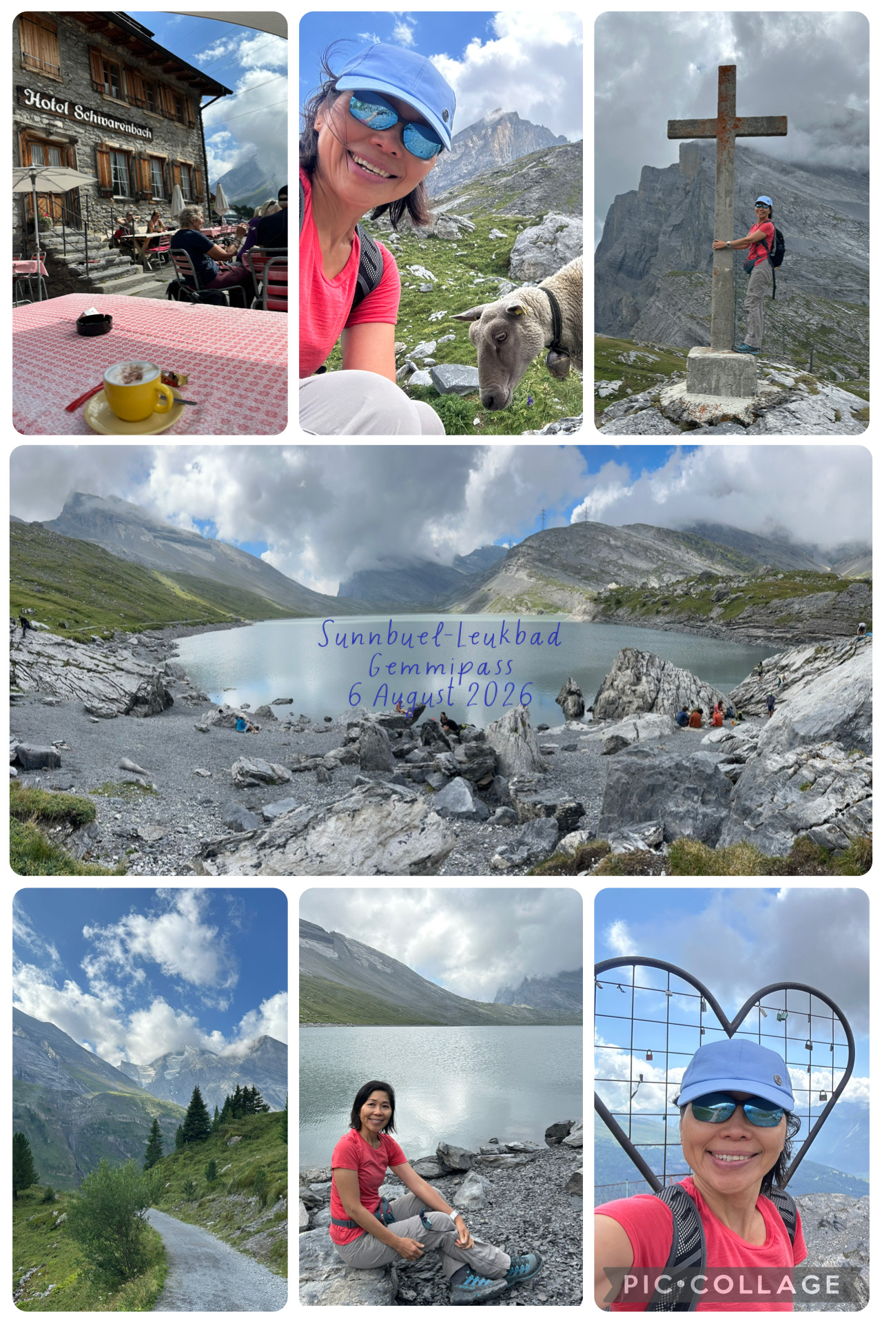 Gemmi Pass hike collage