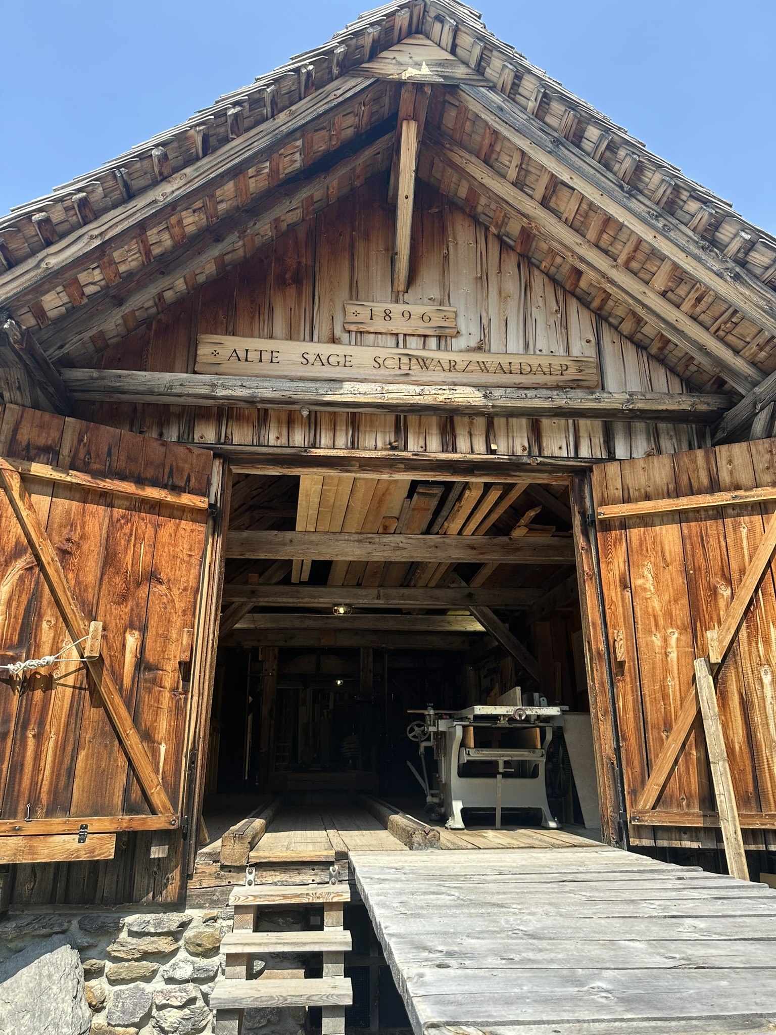 Historic water-powered sawmill at Schwarzwaldalp